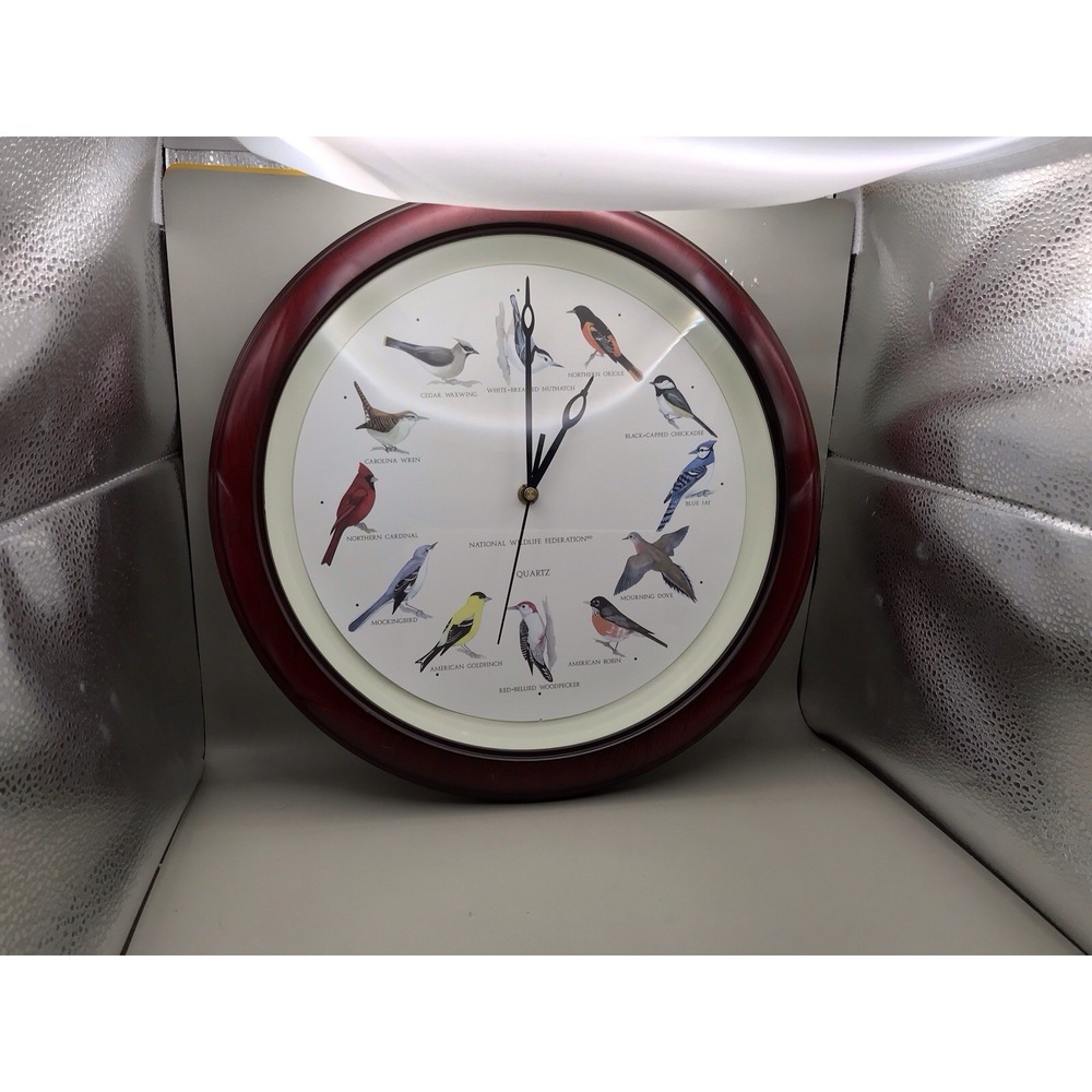 Audubon Clock With Chimes Of Bird Calls Tested Works - Picture 4 of 12